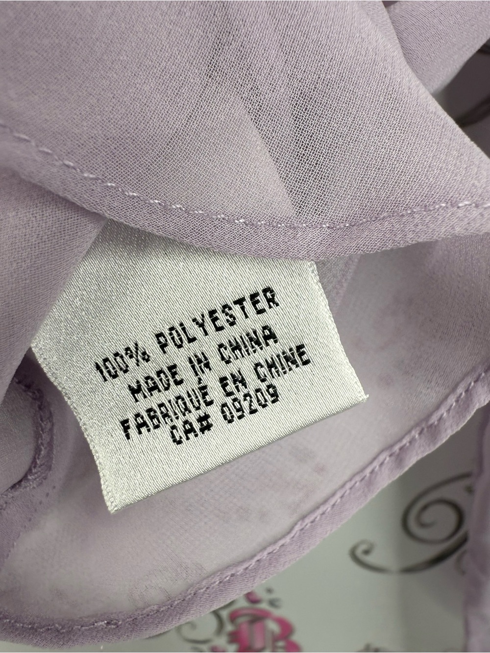cleo shirt blouse ruffles frilly tie up ribbon Lavender Ruffle Tie-Neck Blouse - Picture 9 of 11